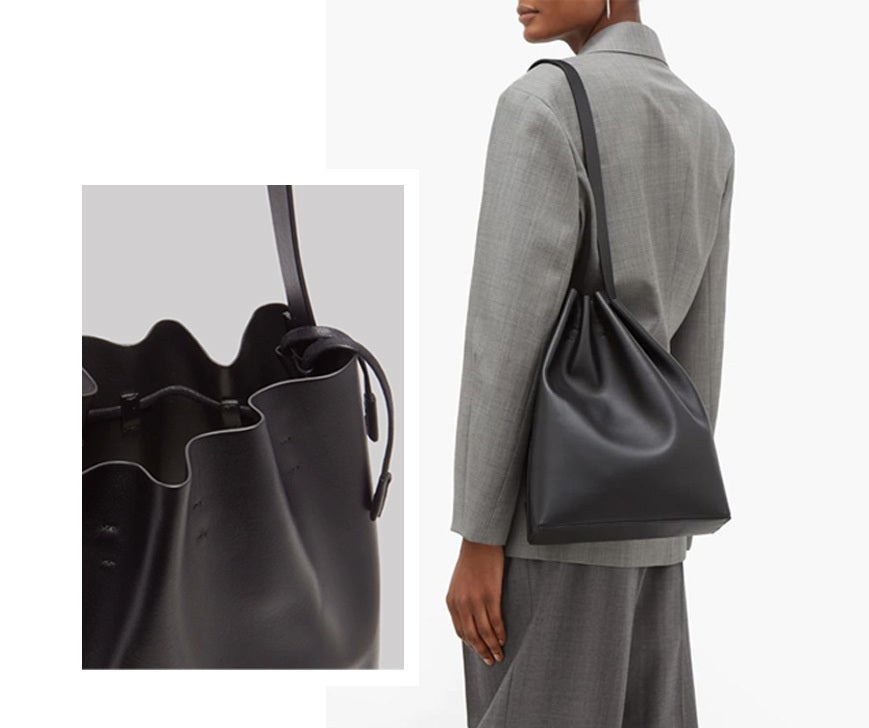 AESTHER EKME Marin Smooth Leather Bucket Bag