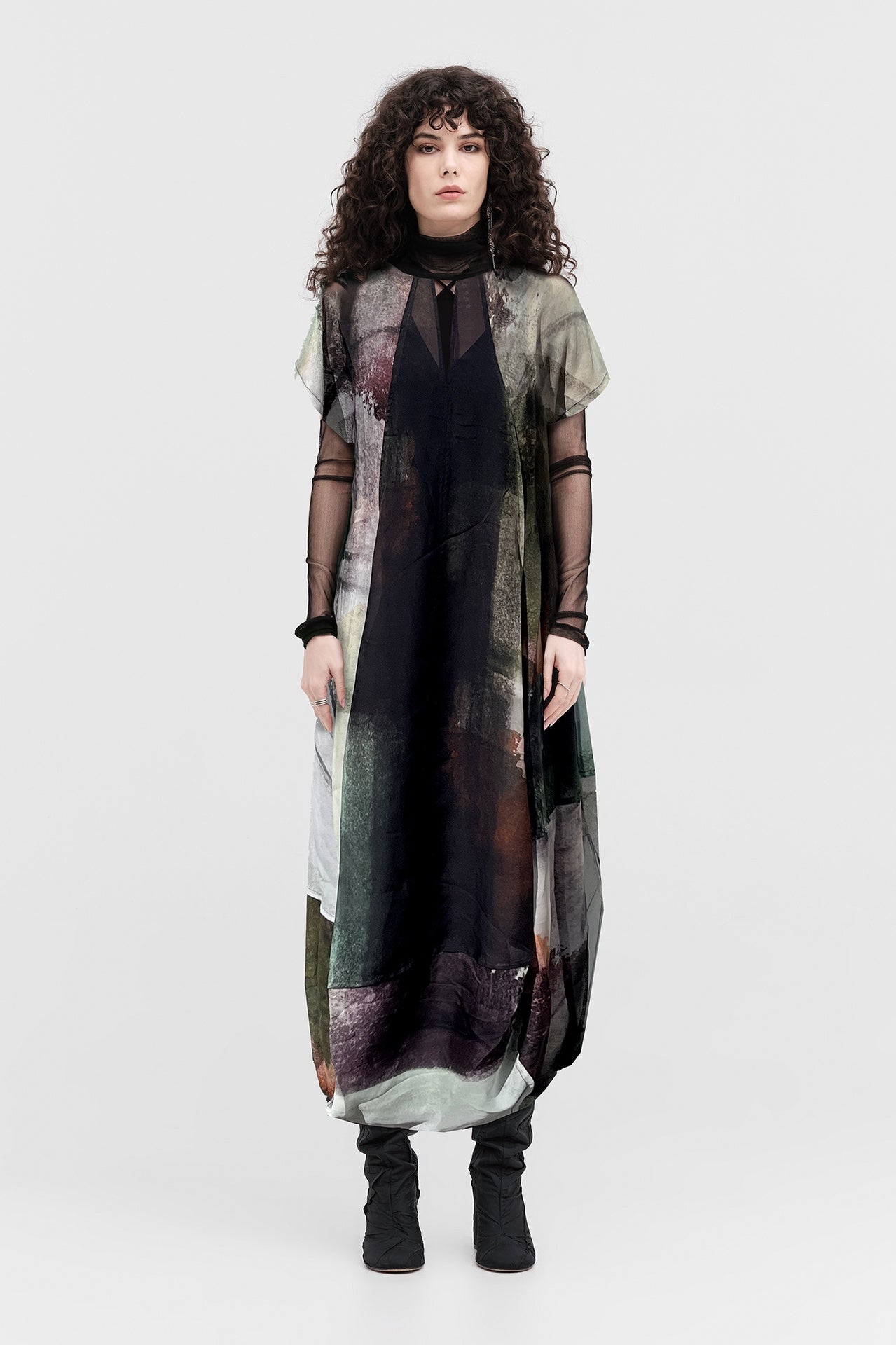 Ozone Dress - Ink Print in Print