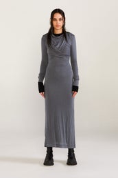 Pinnacle Dress - Iron/black in Grey