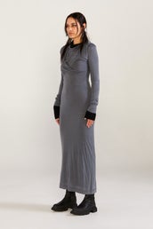 Pinnacle Dress - Iron/black in Grey