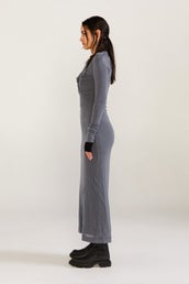 Pinnacle Dress - Iron/black in Grey