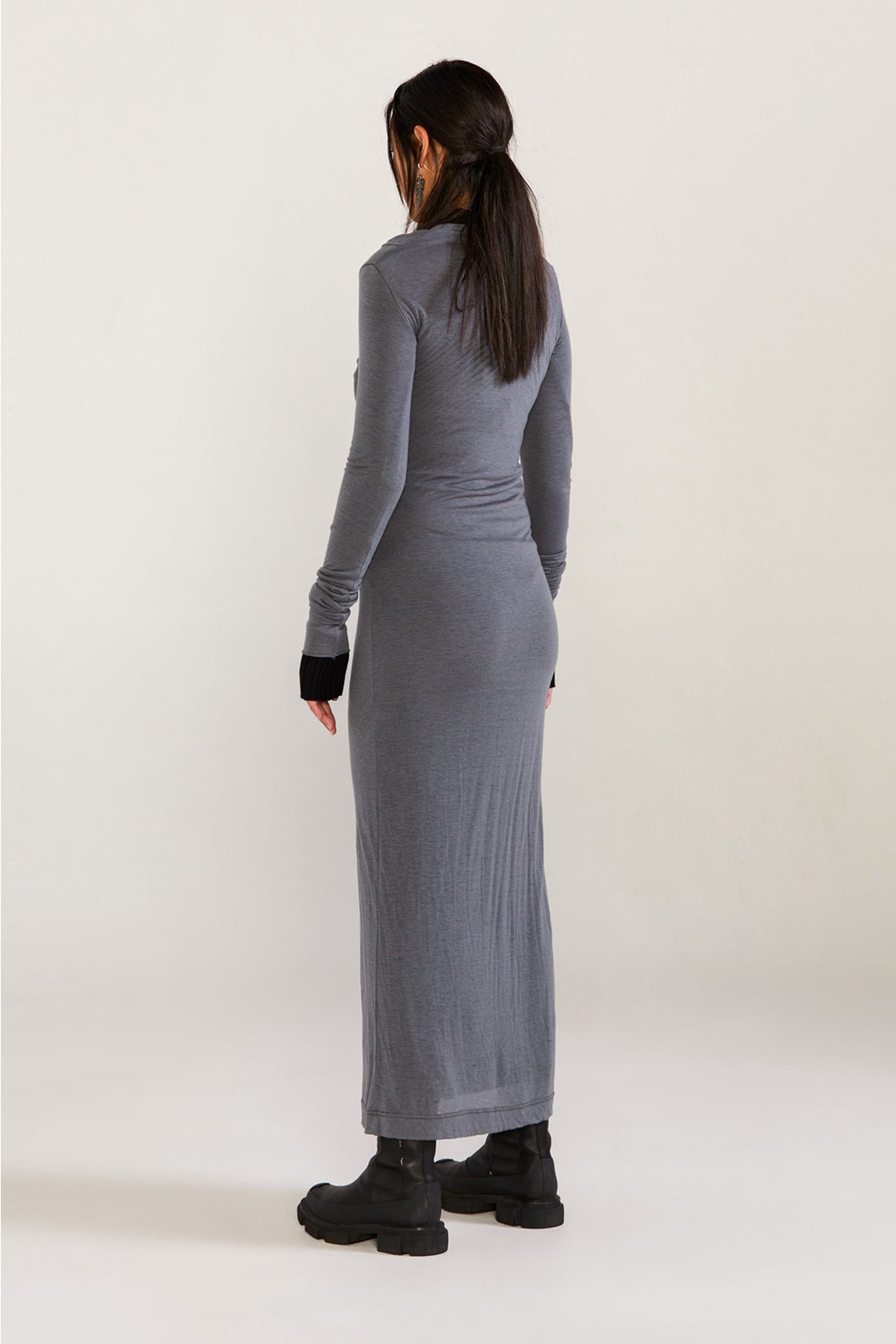 Pinnacle Dress - Iron/black in Grey