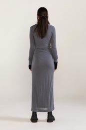 Pinnacle Dress - Iron/black in Grey