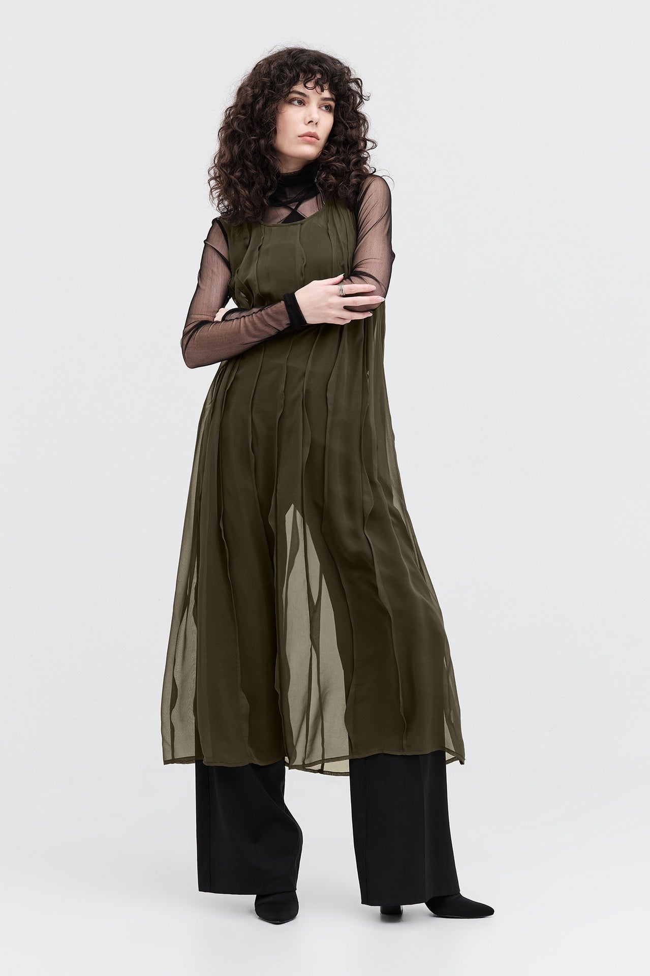 Recurrence Dress - Tarmac in Brown
