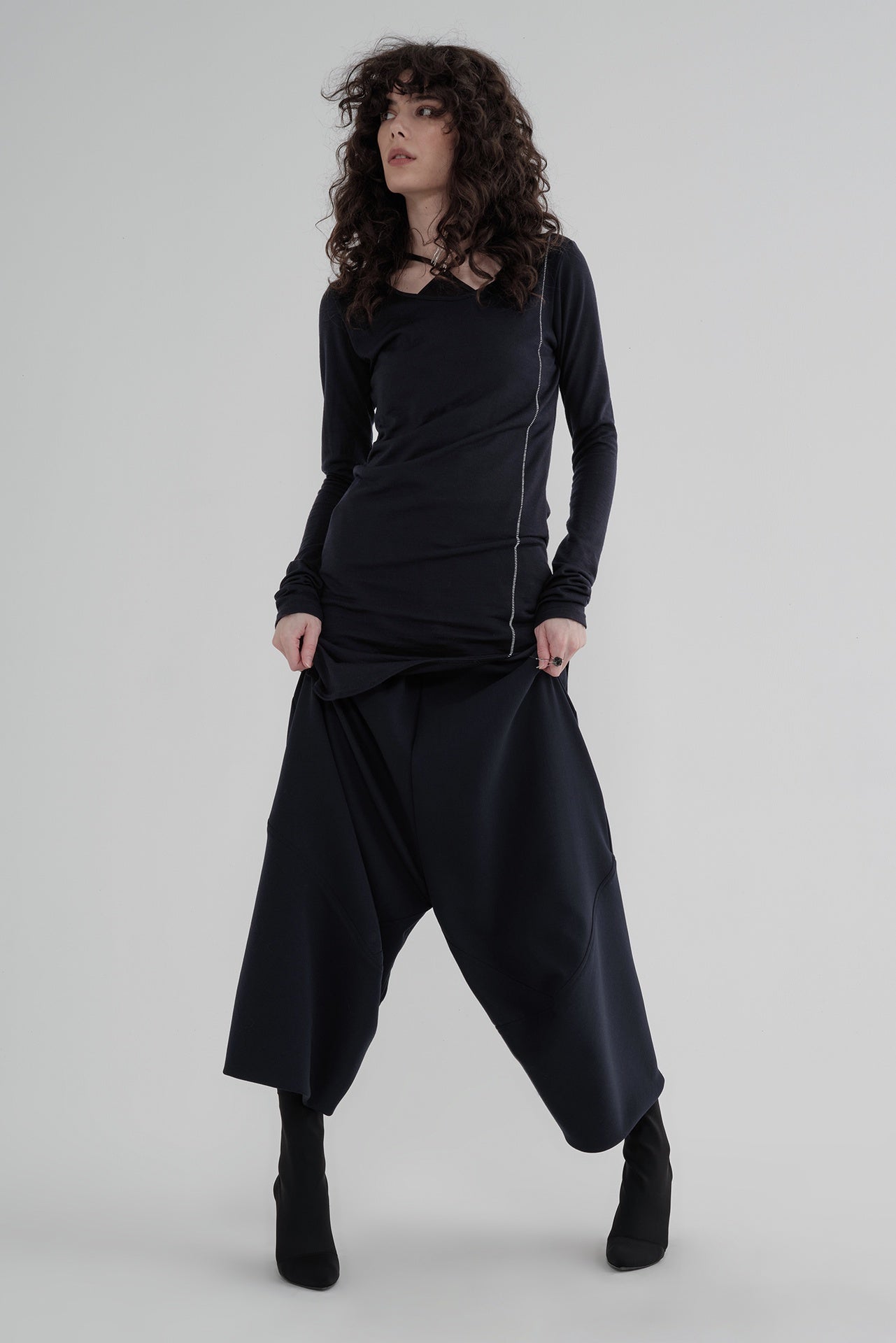 Merino Expose Camber Tunic - Regatta/white Stitch in Blue