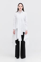 Section Shirt - White Poplin in White