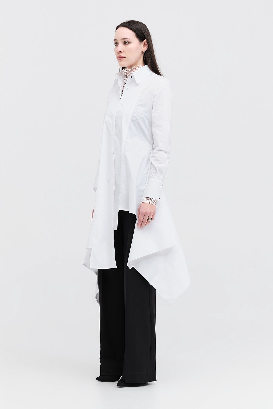 Section Shirt - White Poplin in White