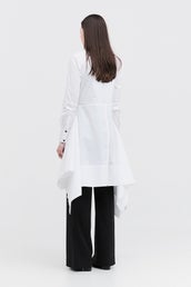 Section Shirt - White Poplin in White