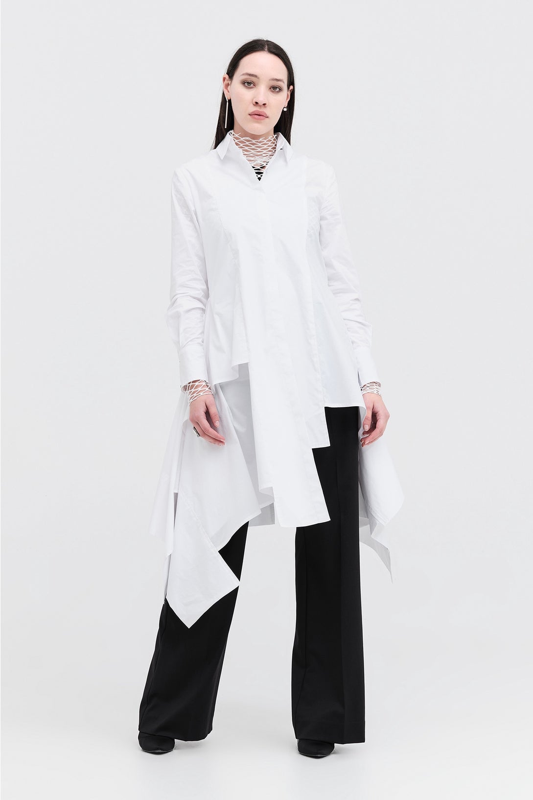 Section Shirt - White Poplin in White