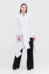 Section Shirt - White Poplin in White