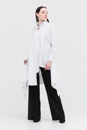 Section Shirt - White Poplin in White