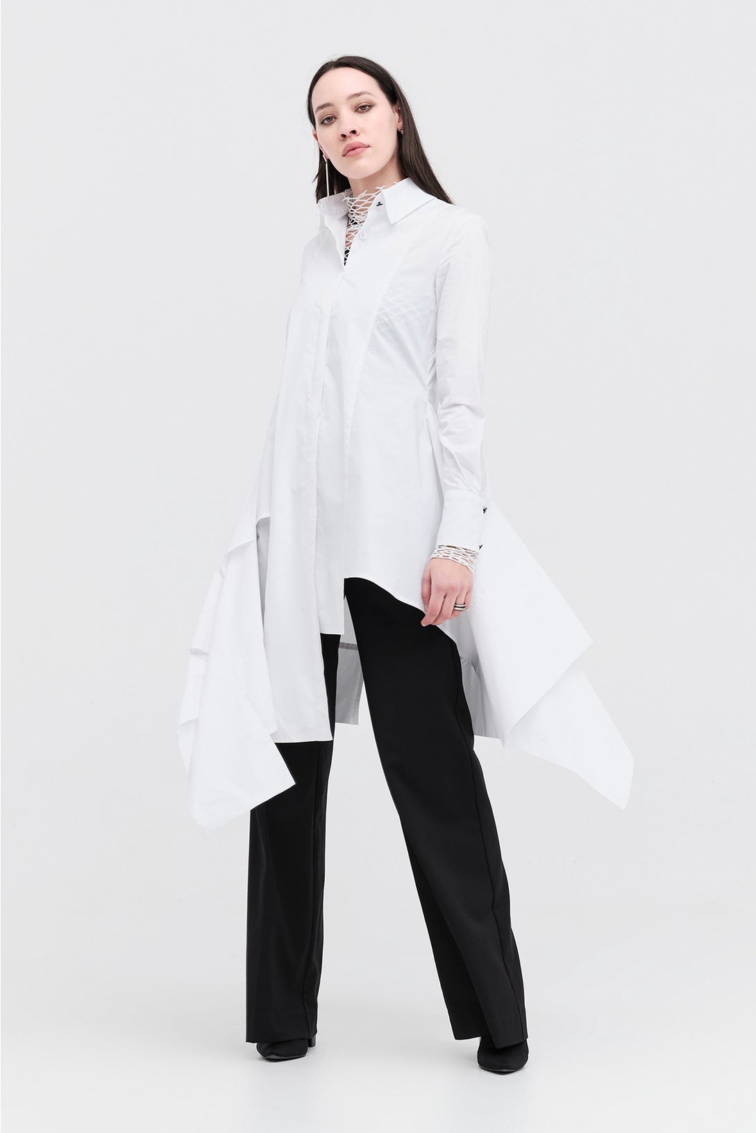 Section Shirt - White Poplin in White