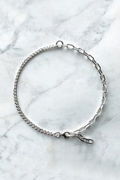 2 Chain Choker - Sterling Silver in Silver