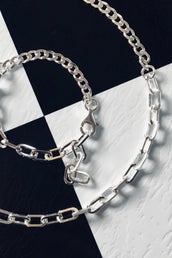 2 Chain Choker - Sterling Silver in Silver