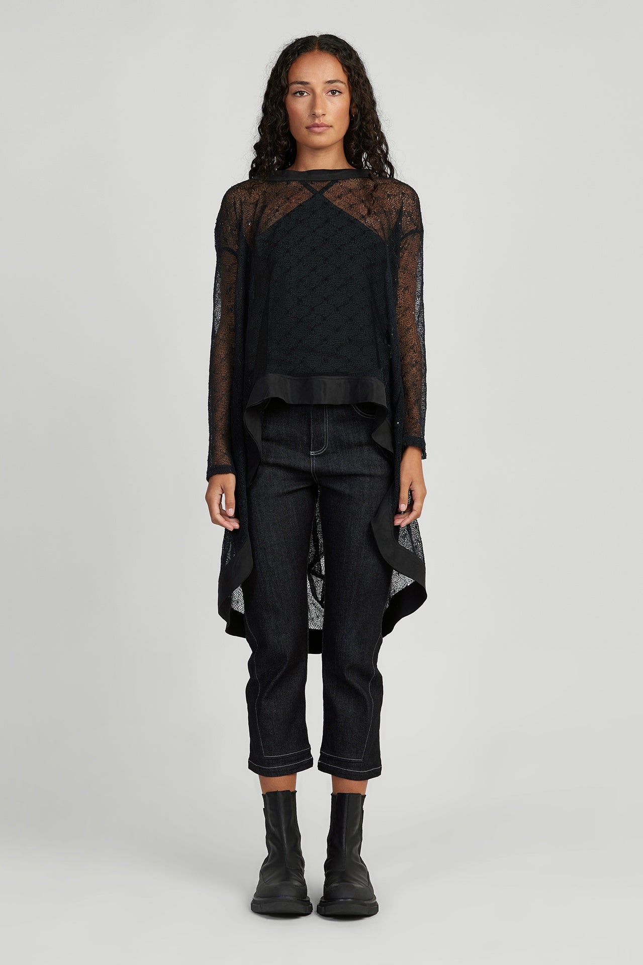 Perimeter Sweater - Black Sequin in Black
