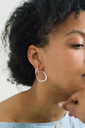 417 Helix Earring - Sterling Silver Single in Silver
