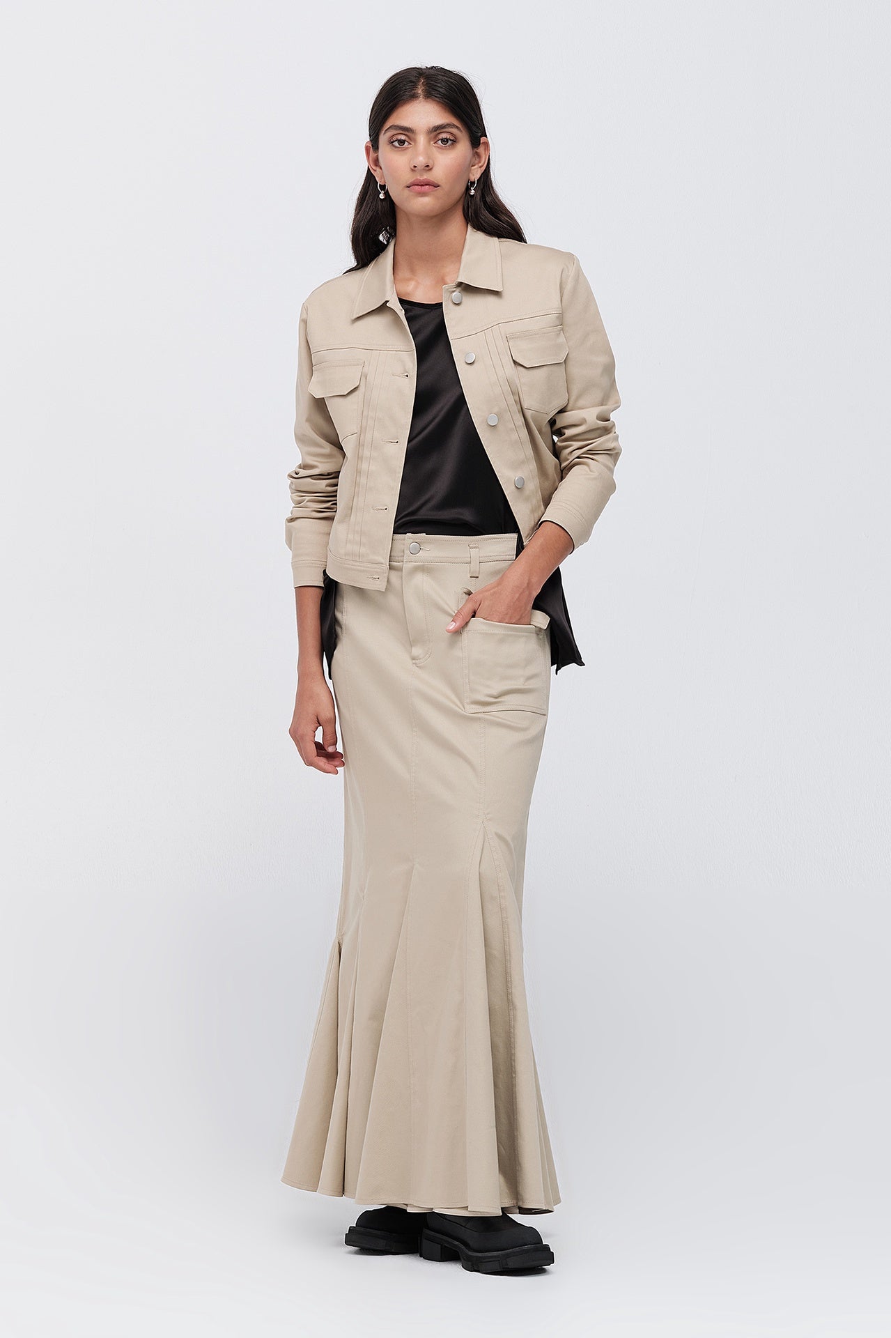 Contingent Skirt - Camel in Beige