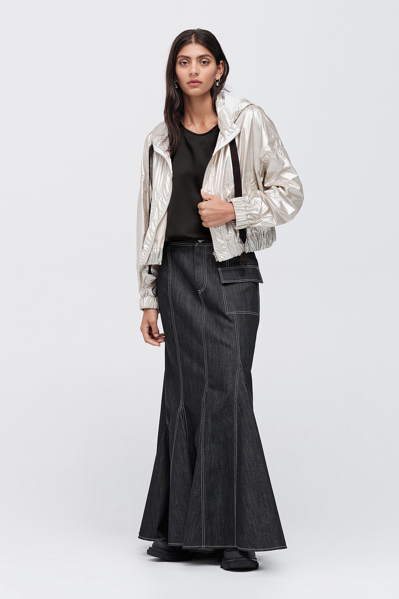 Cropt Conclusion Coat - Frost in Beige