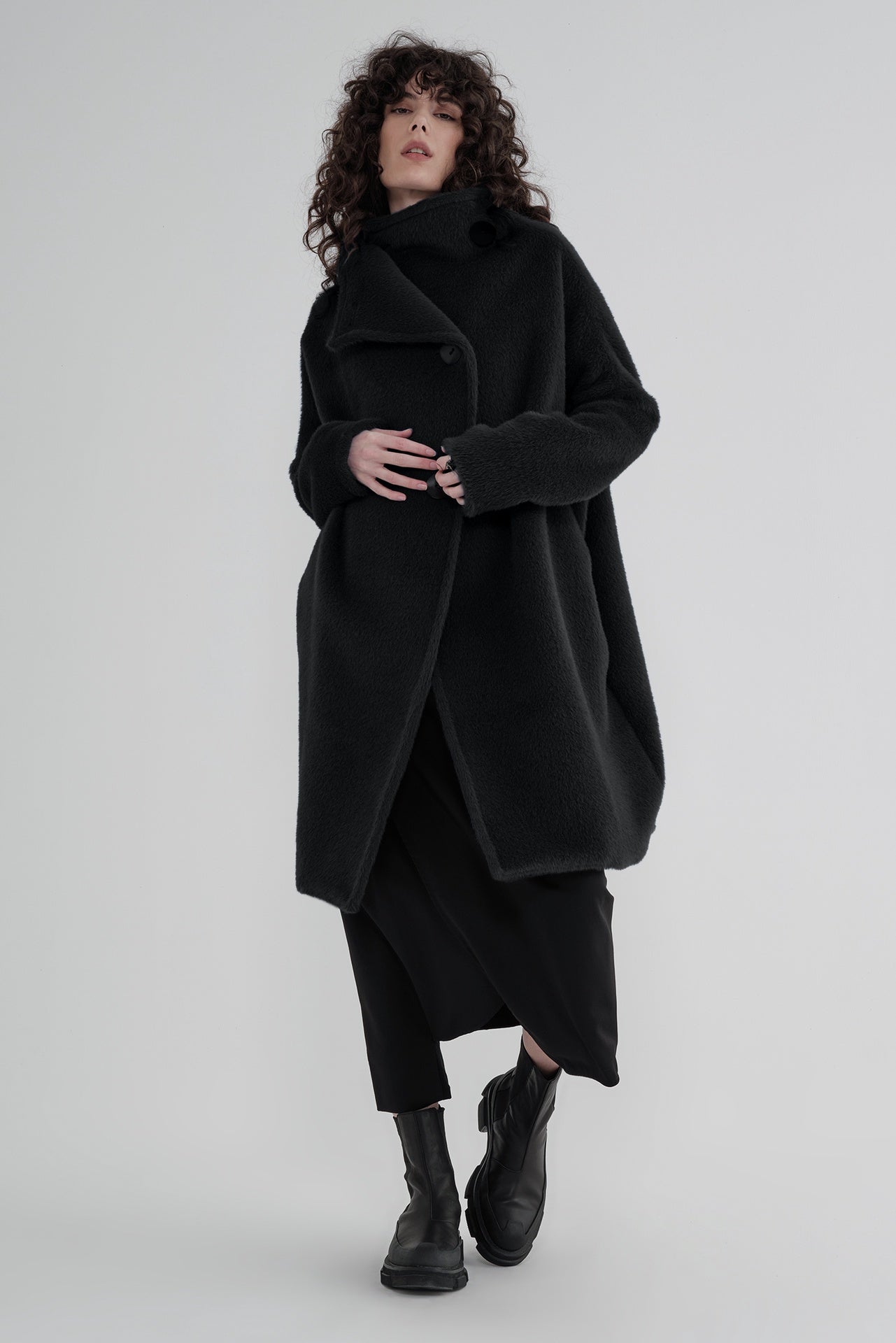 Magnitude Coat - Black in Black