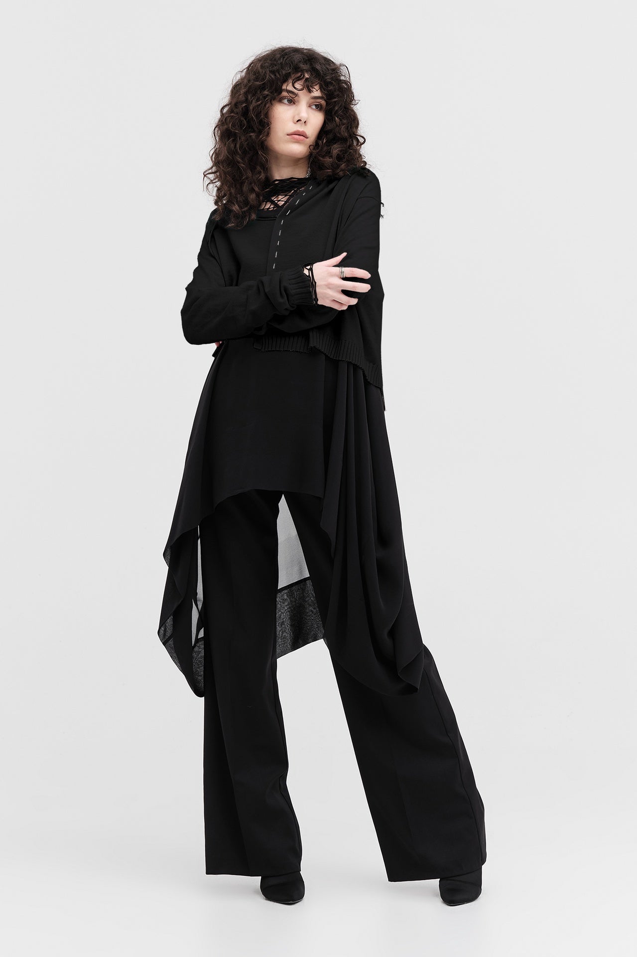 Wrapt Sweater - Black/pumice in Black