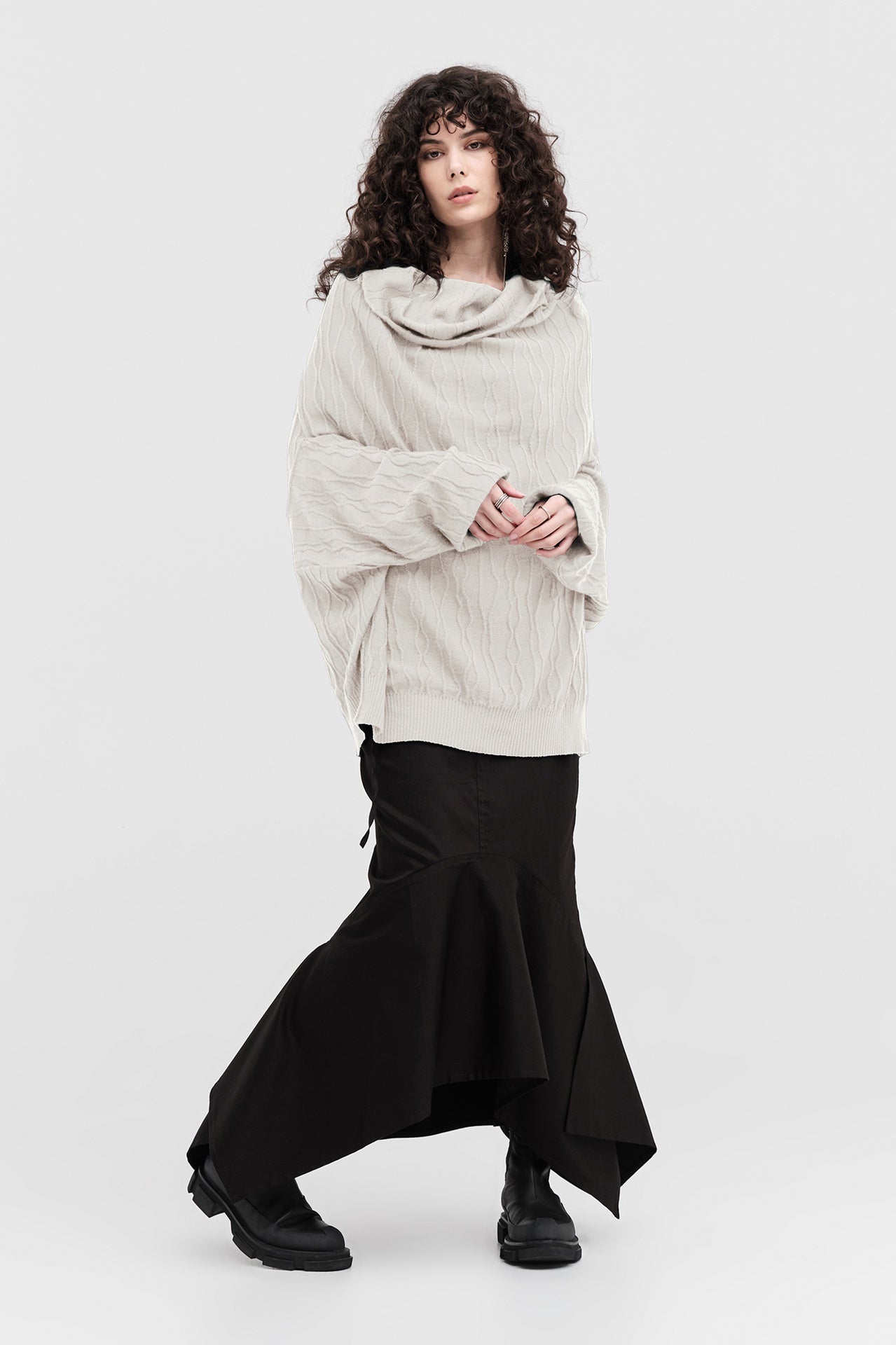 Ripple Shade Sweater - Pumice in Beige