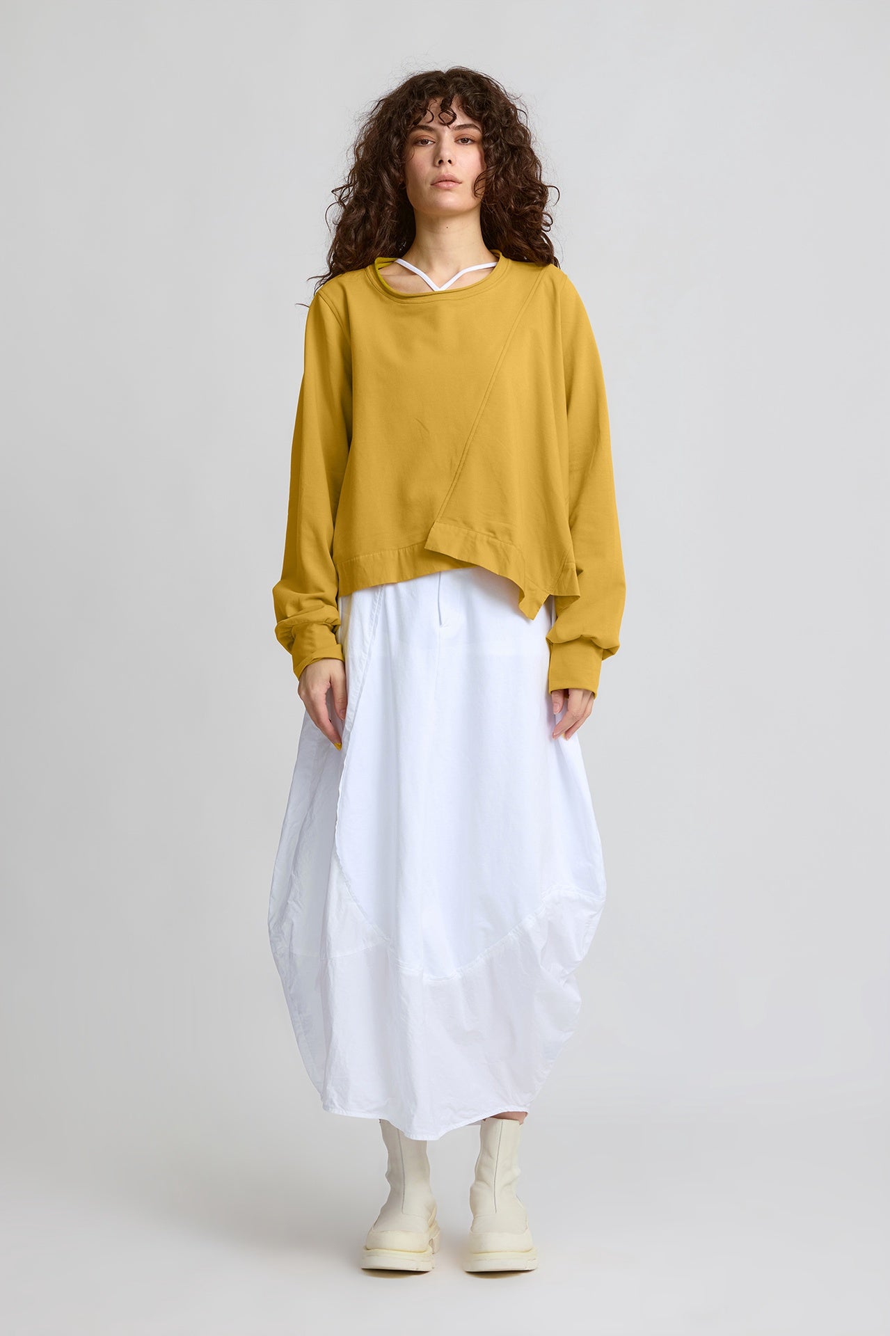 Wave Skirt - Ivory in Ivory