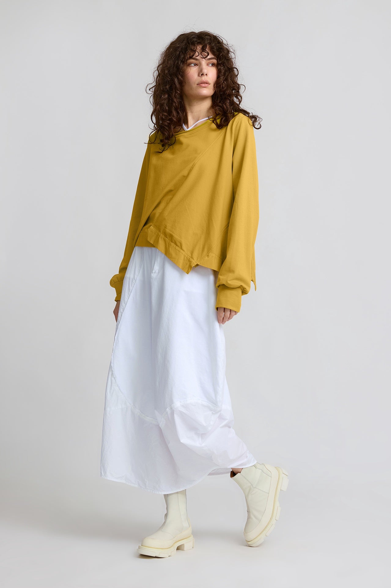 Wave Skirt - Ivory in Ivory