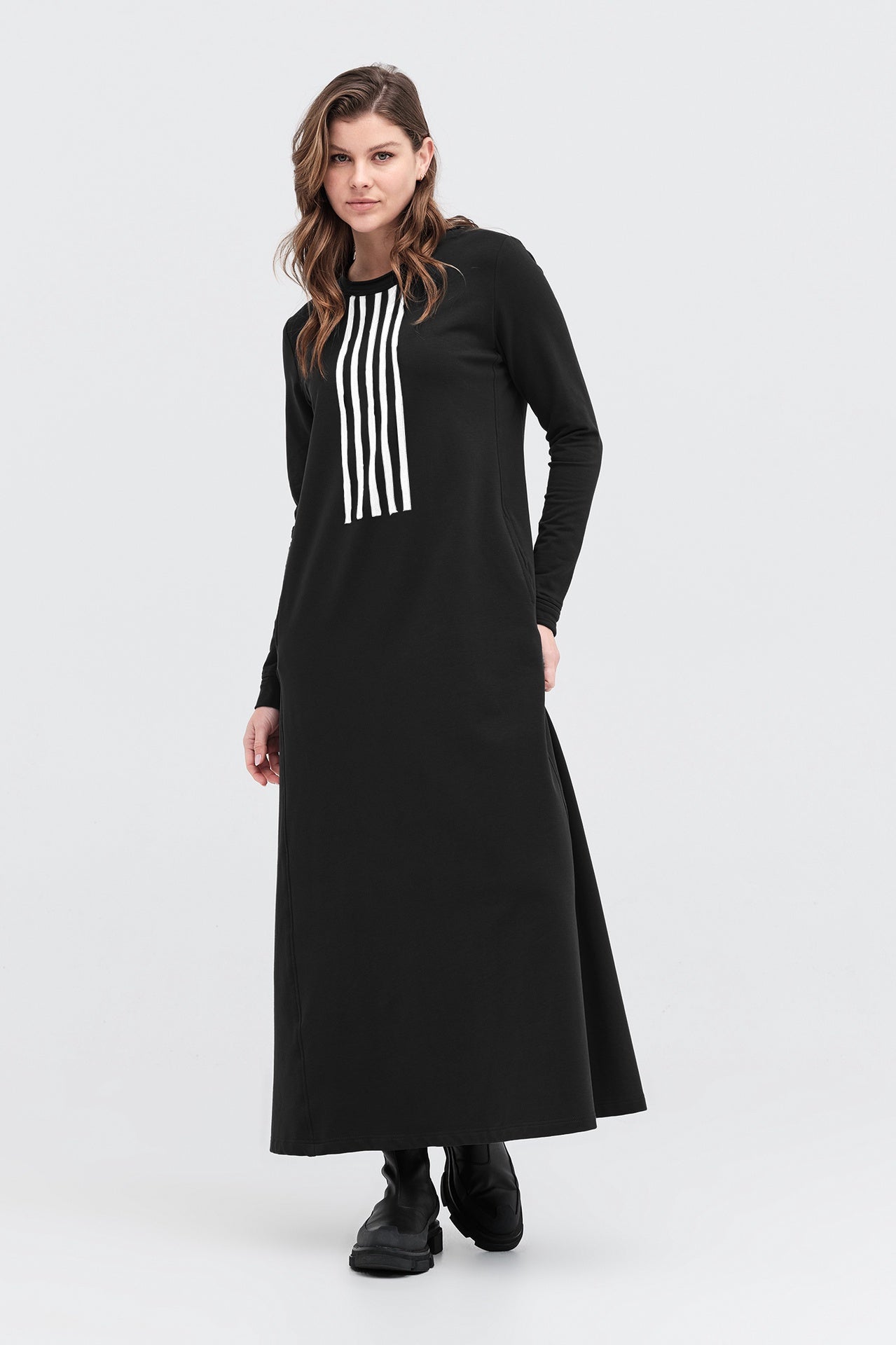 Transposed Dress - Black/ivory in Black
