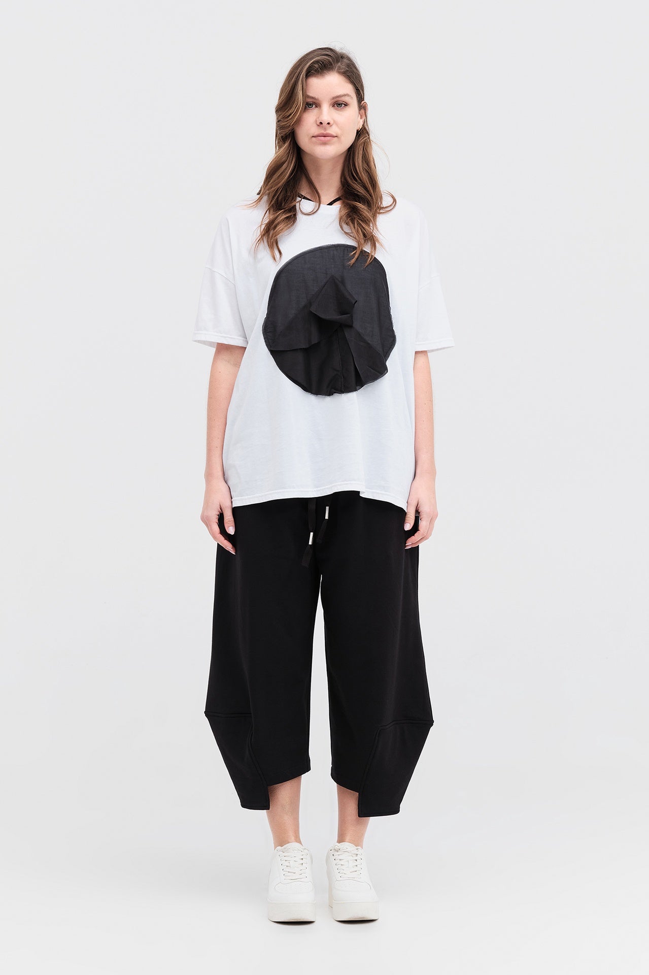 Circ Module Tee - Ivory/black in Ivory