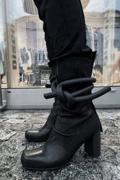 Big Dimension Heeled Boot - Black/black in Black