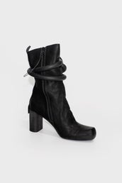 Big Dimension Heeled Boot - Black/black in Black