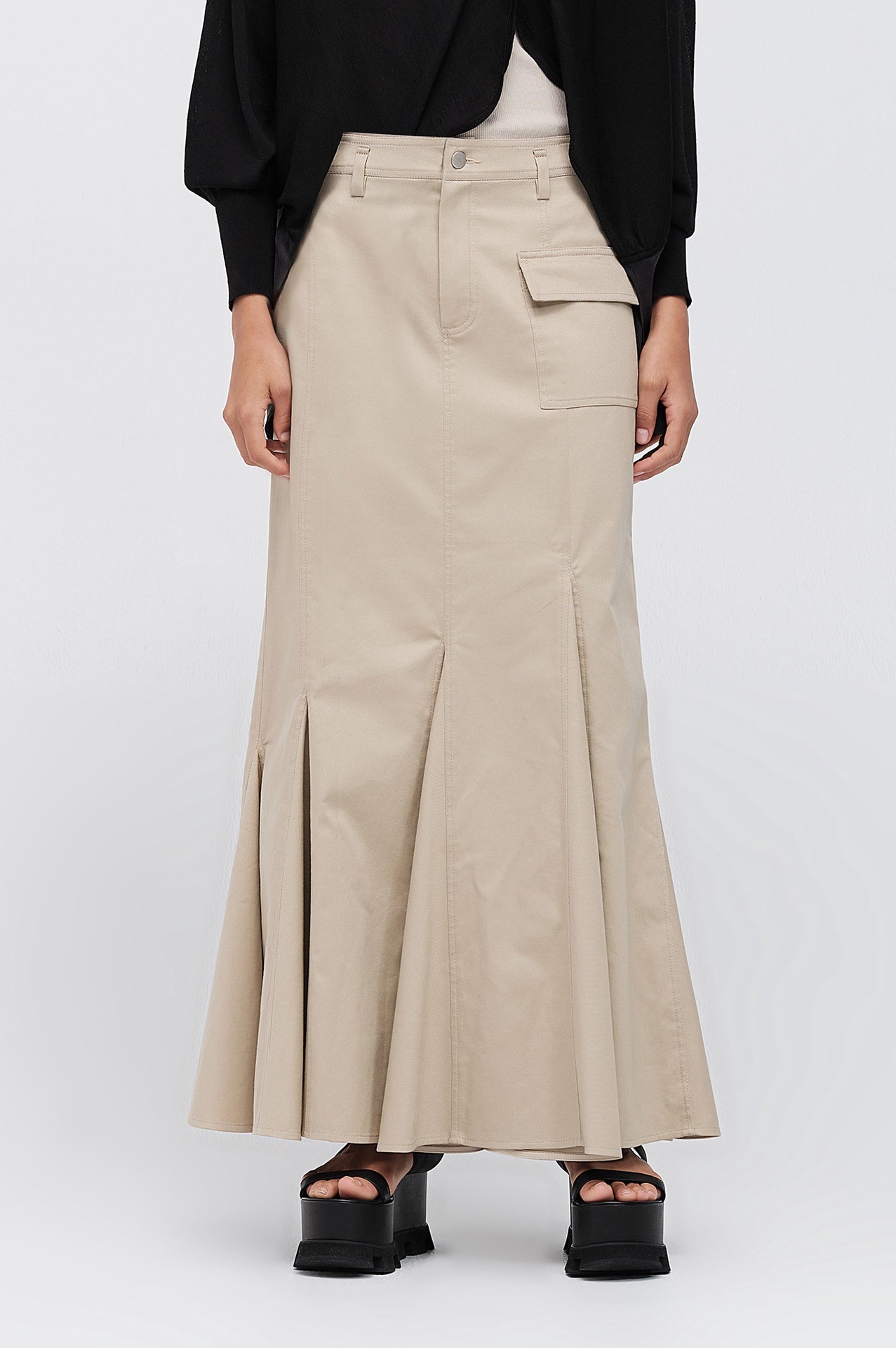 Contingent Skirt - Camel in Beige
