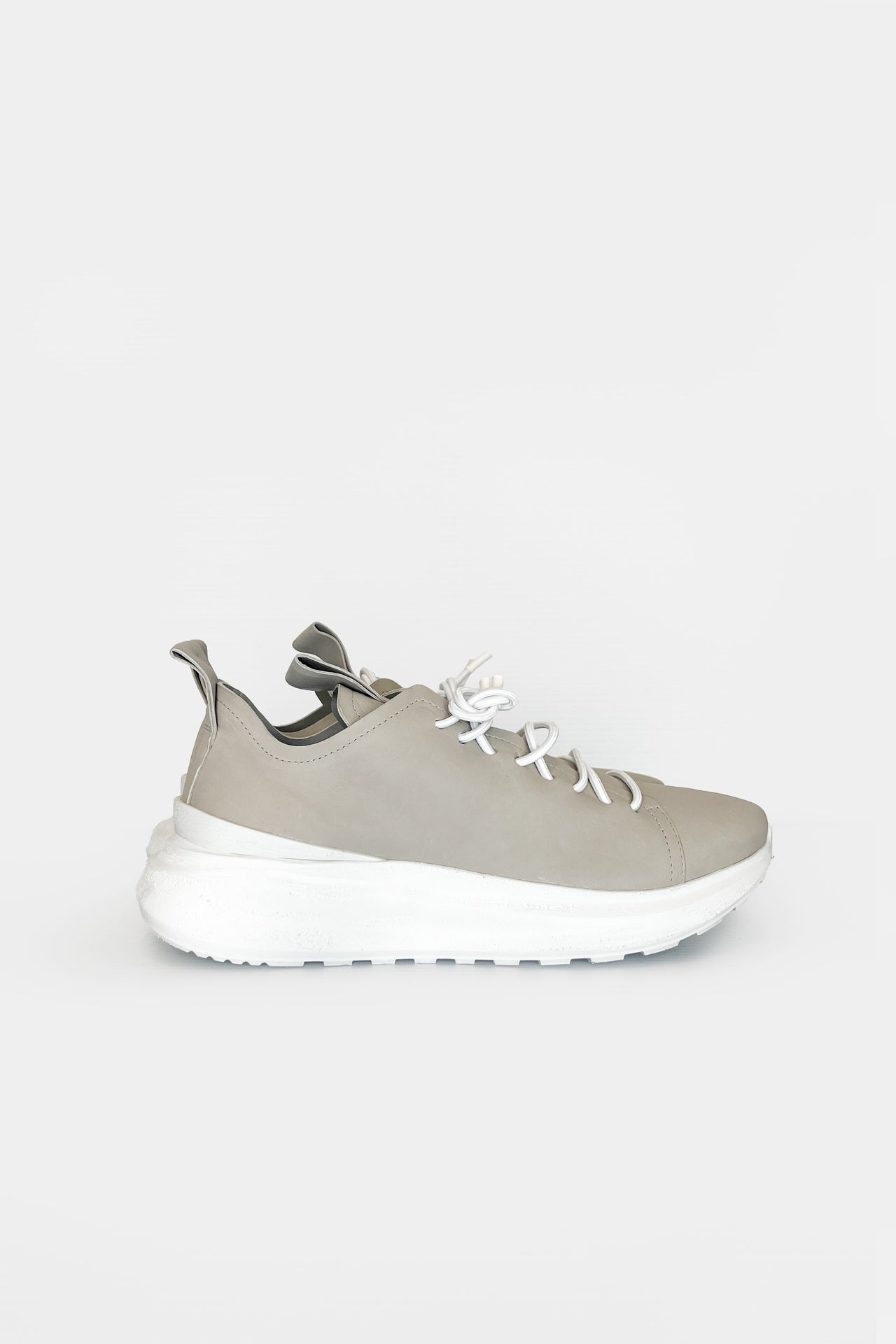 Cool Runner Sneaker - Greige With White Sole in Grey