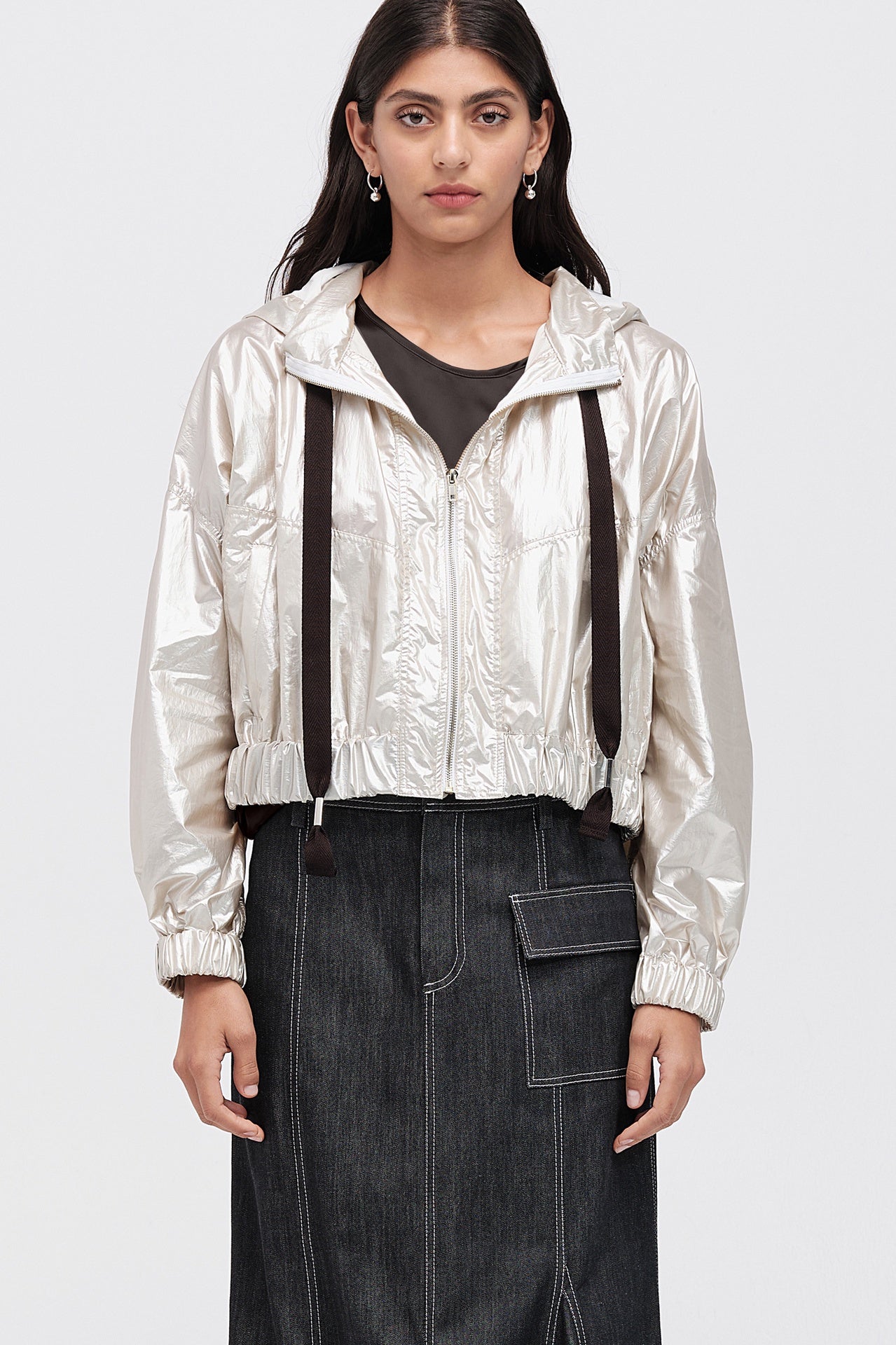 Cropt Conclusion Coat - Frost in Beige