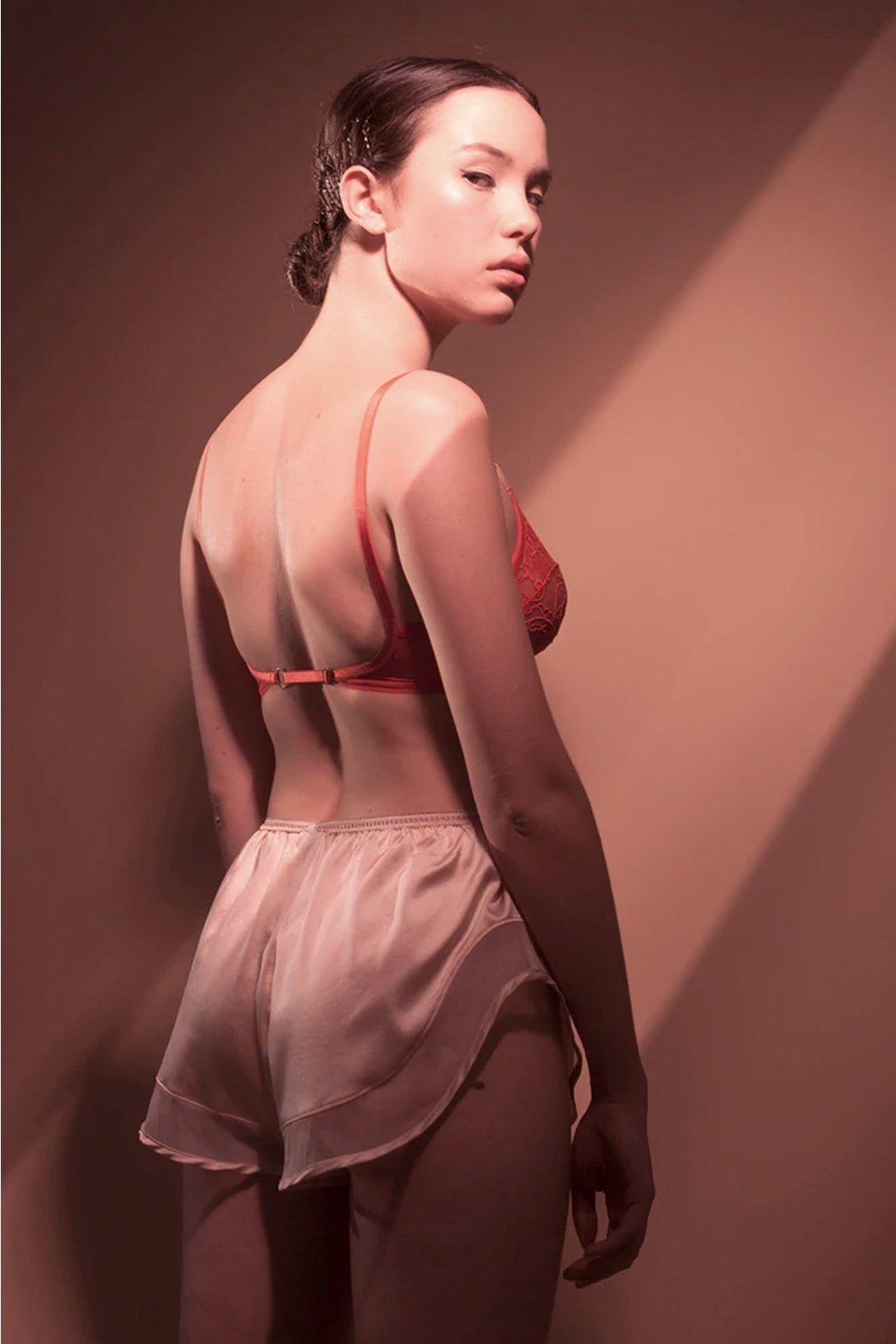Dallas - Silk French Culotte - Skin in Beige