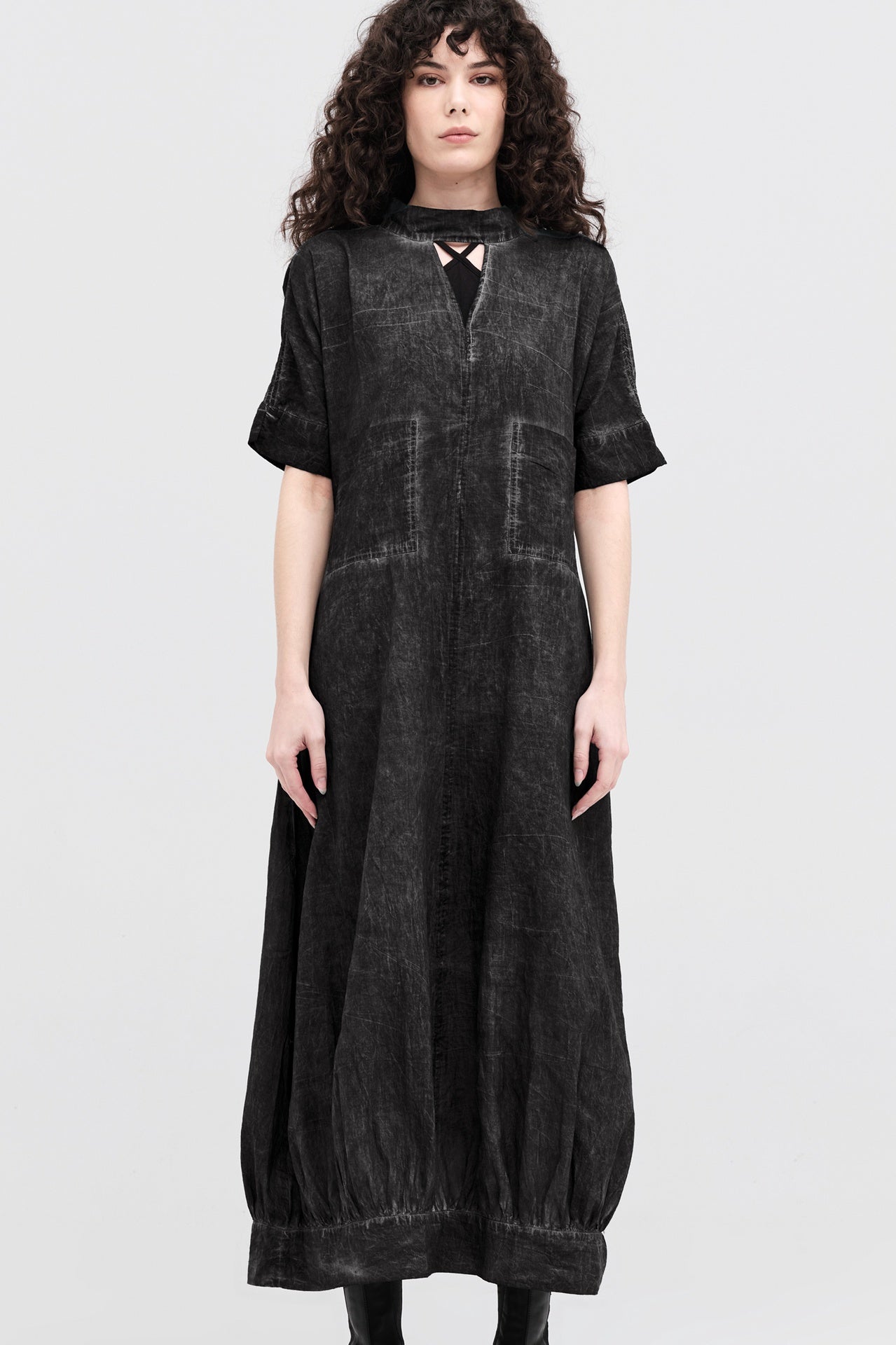 Diffused Precision Dress - Blackened Grey in Black