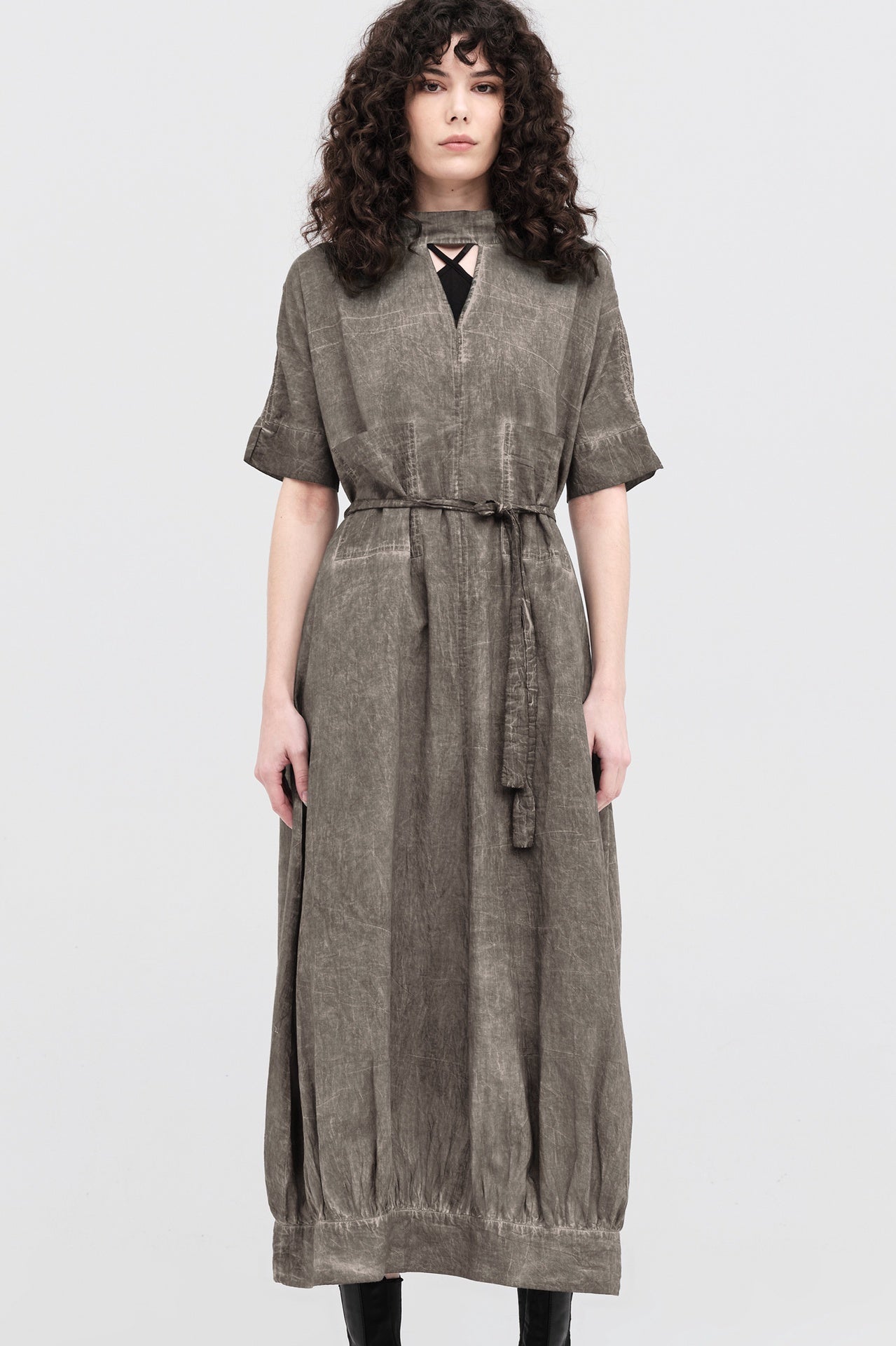 Diffused Precision Dress - Brindle in Beige