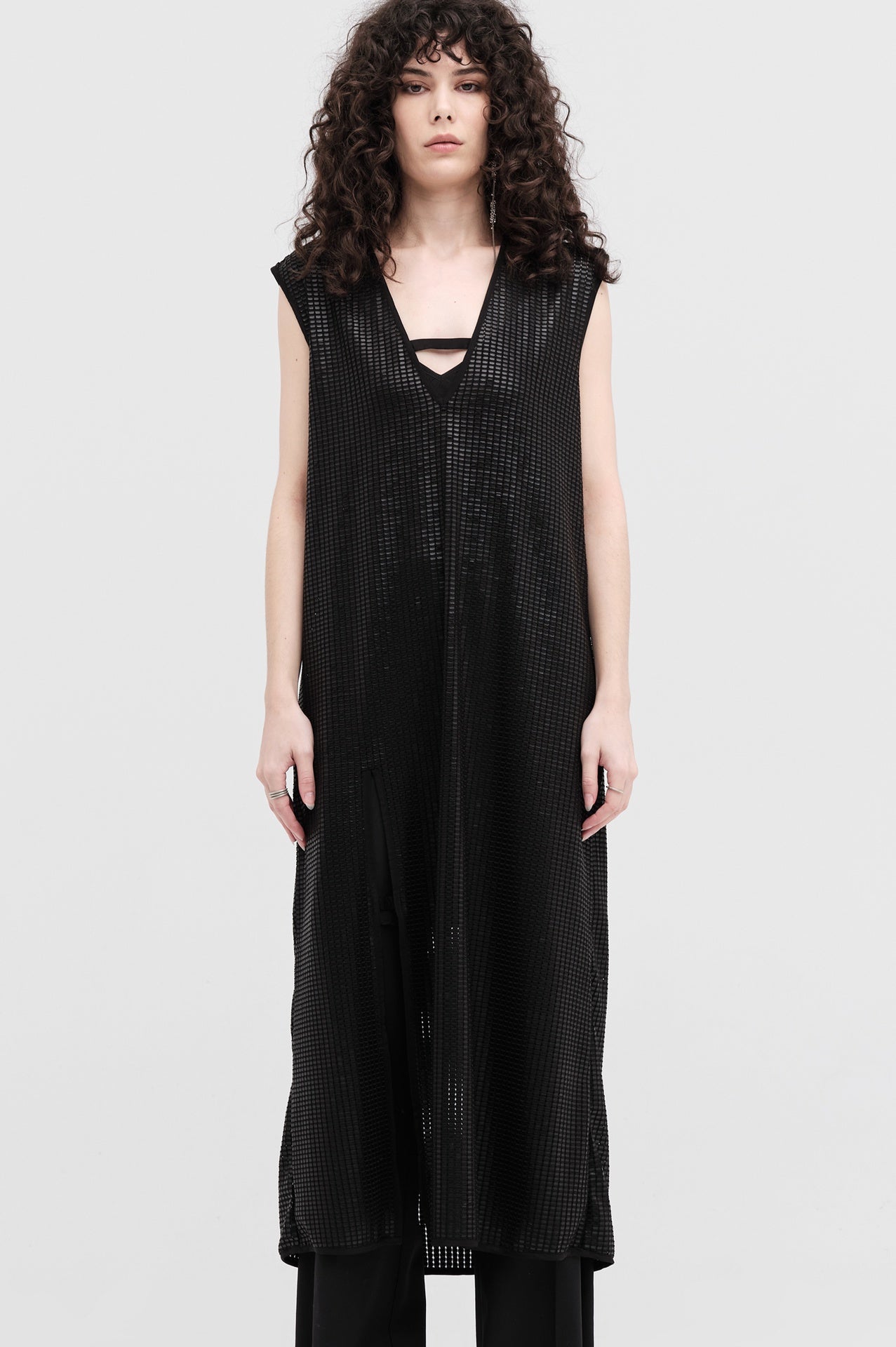Edify Dress - Black Square in Black