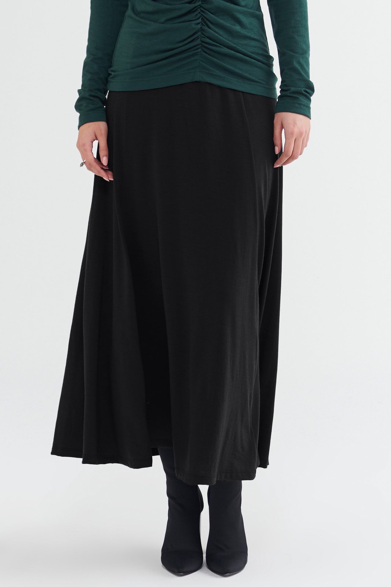 Merino Foundation Skirt - Black in Black