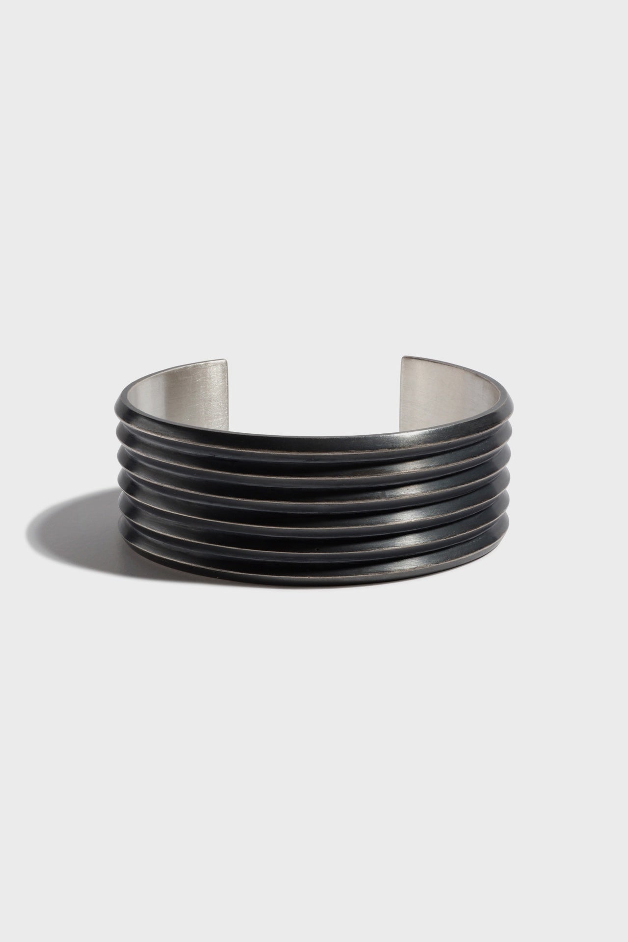 Knife Edge 6 Cuff - Blackened Sterling Silver in Black