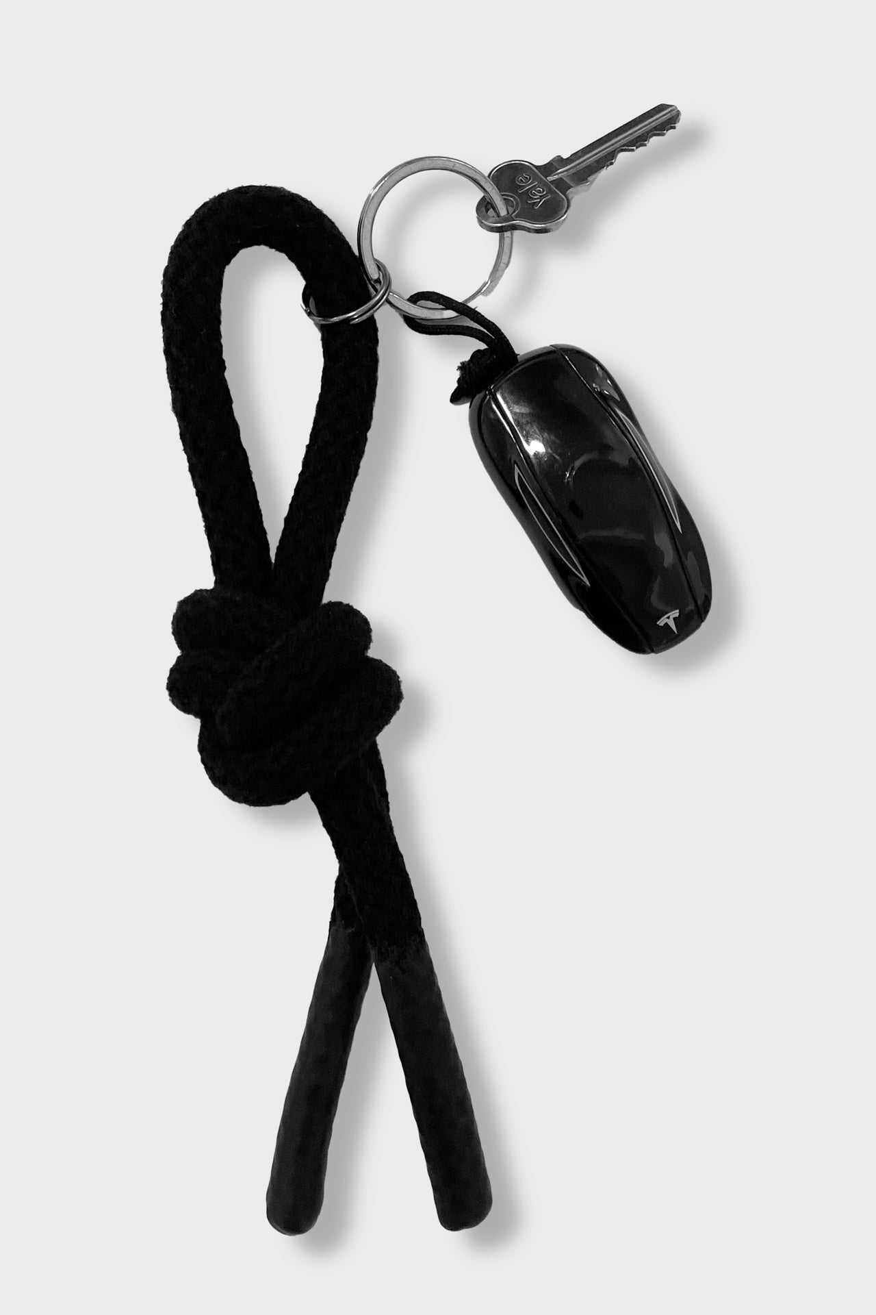 Silicon Cord Key Chain - Black in Black