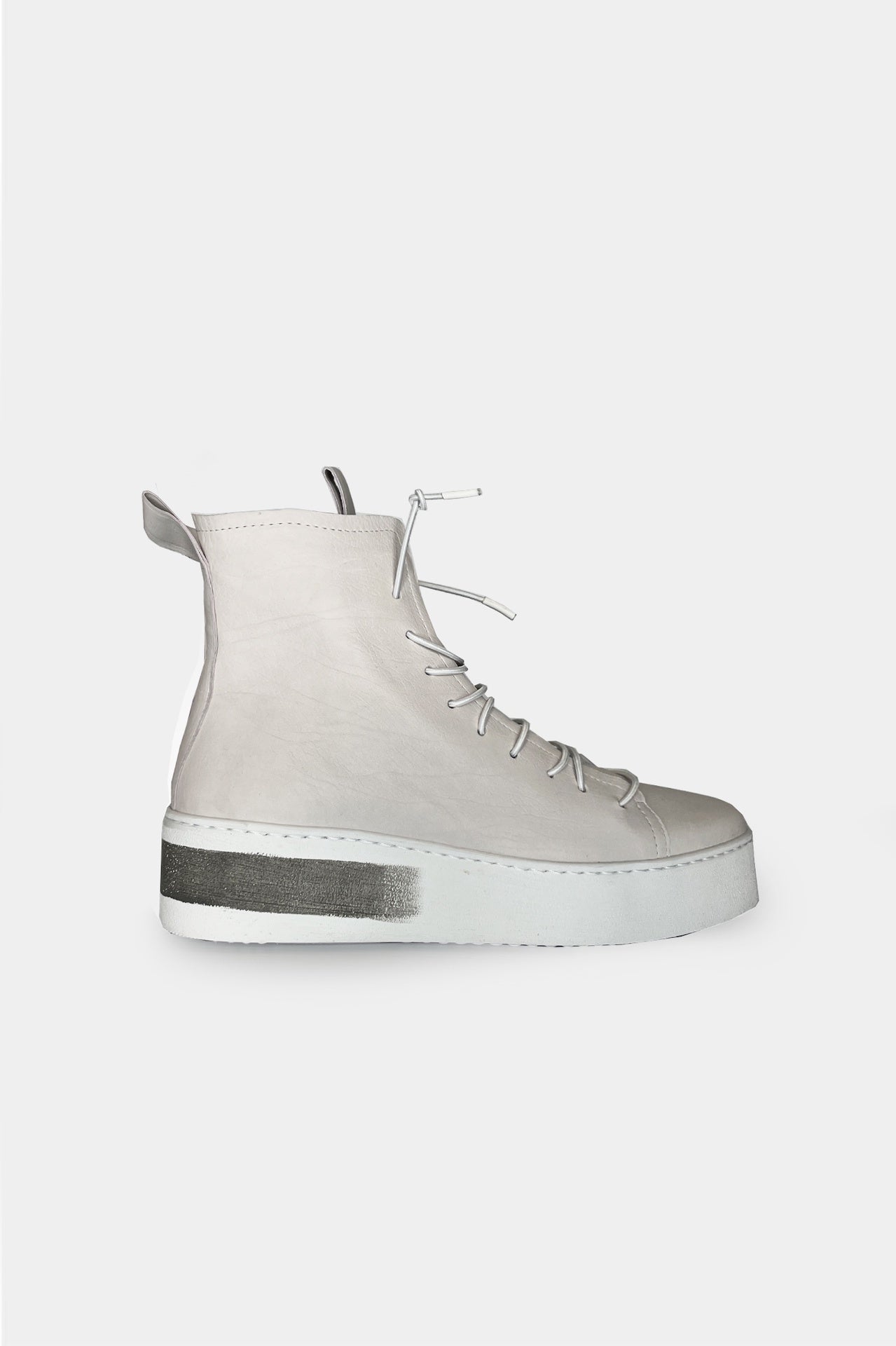 Nice Team Art Boots - Greige W Stripe in Grey