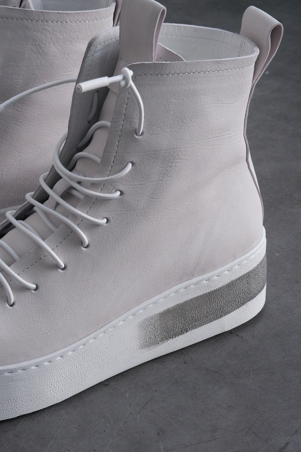 Nice Team Art Boots - Greige W Stripe in Grey