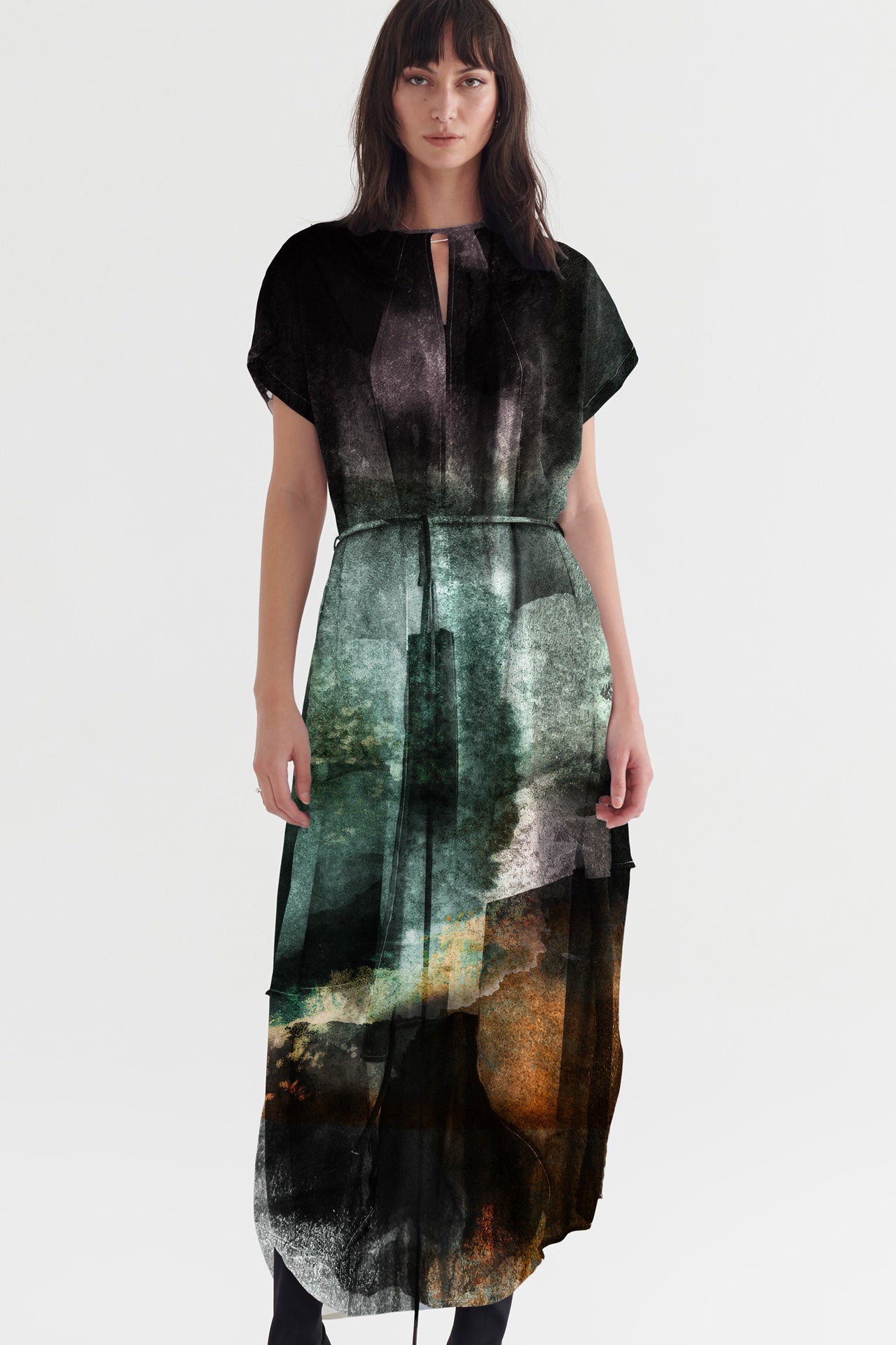 Ozone Dress - Ink Print in Print