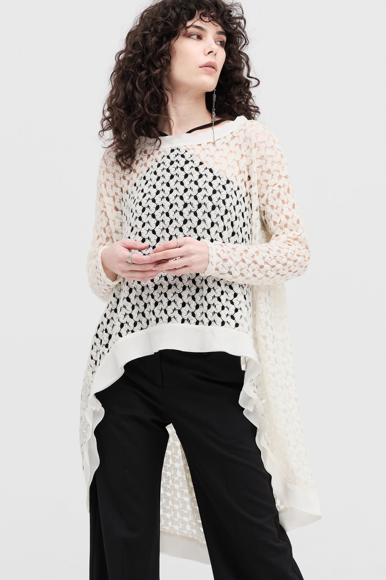 Perimeter Sweater - Ivory Lace in Ivory