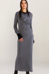 Pinnacle Dress - Iron/black in Grey