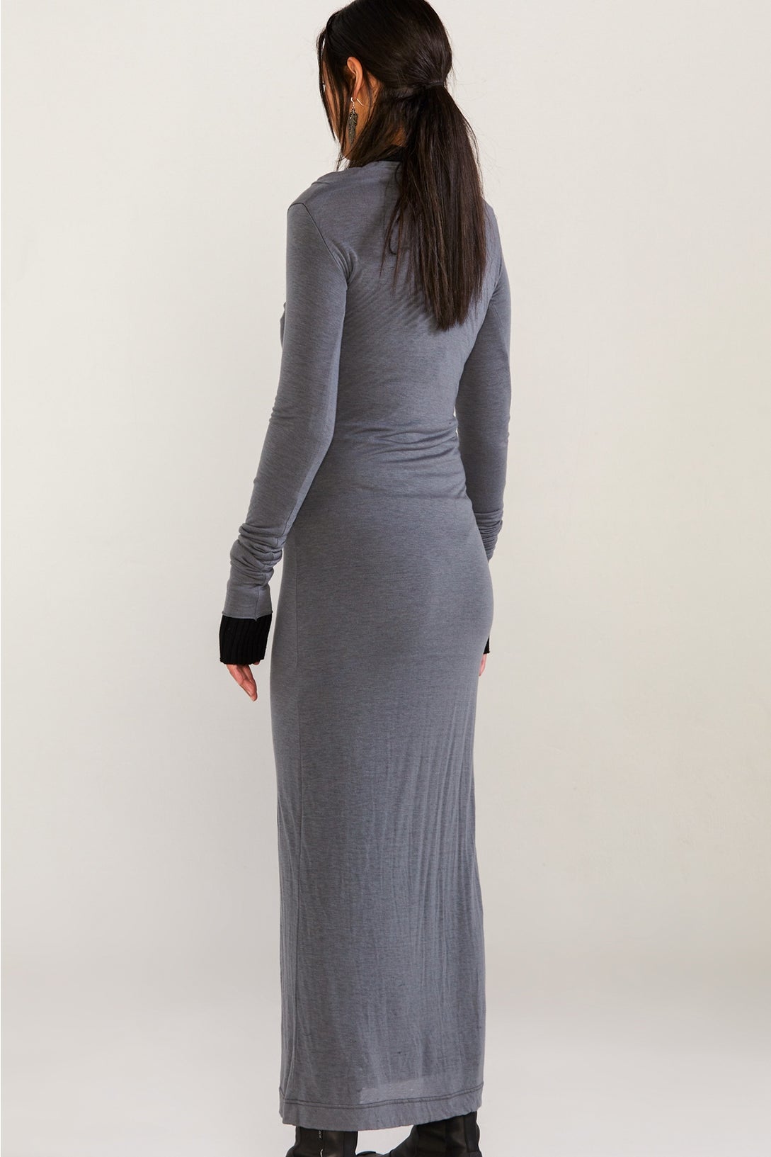 Pinnacle Dress - Iron/black in Grey