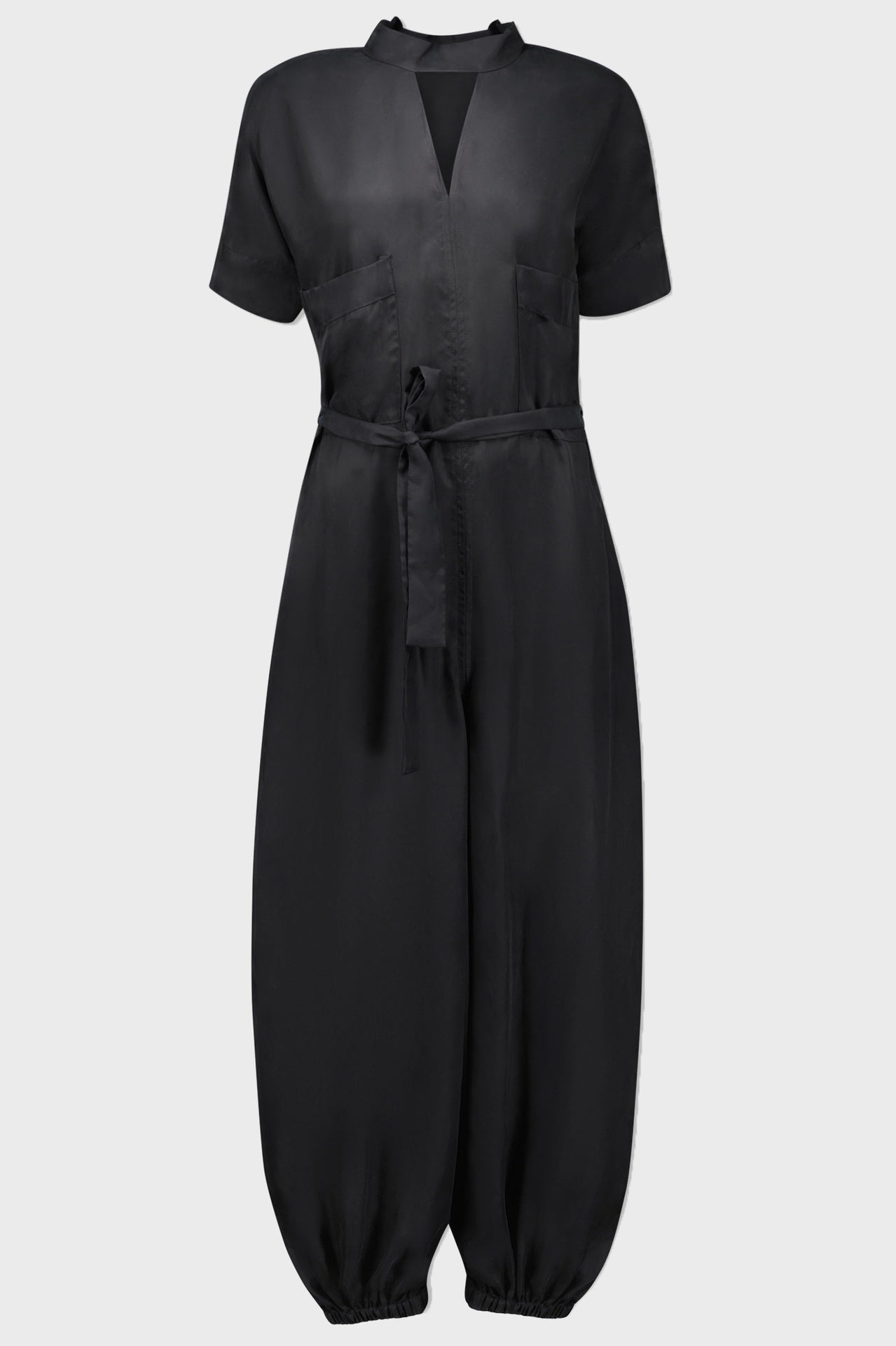 Clayton Halter Jumpsuit - Black Melange – The Frankie Shop