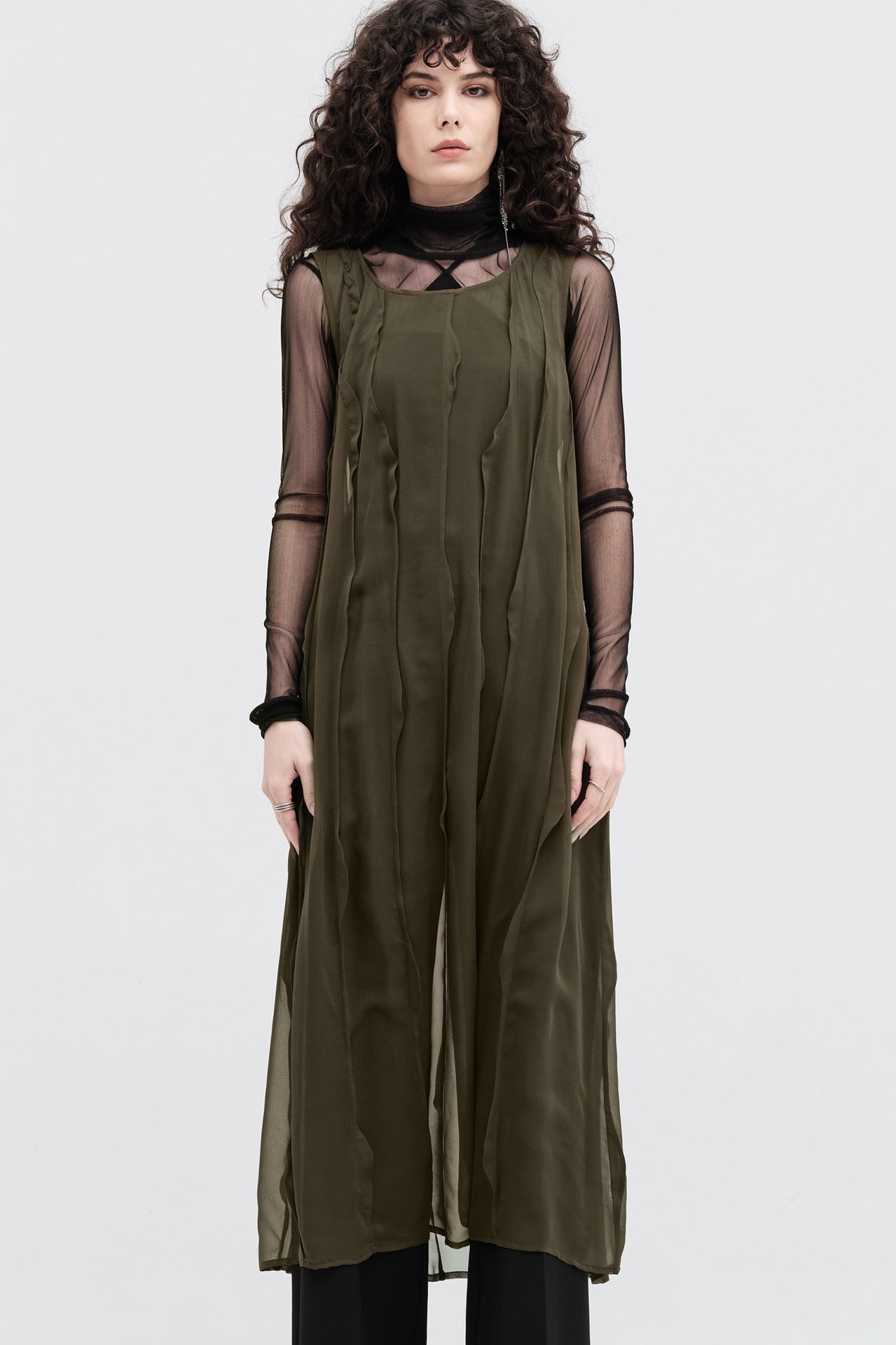 Recurrence Dress - Tarmac in Brown