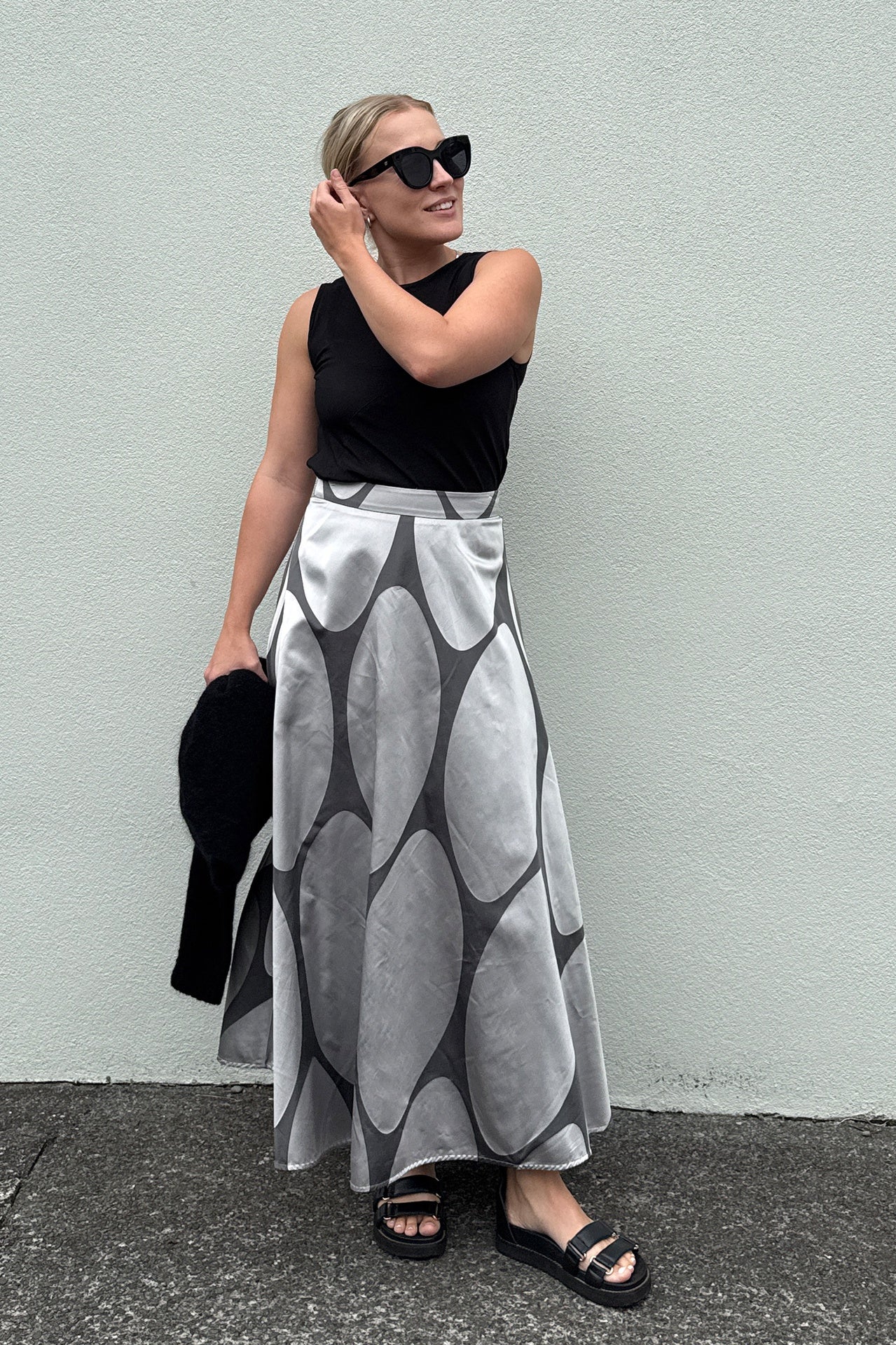 Revere Skirt - Silver/grey in Print